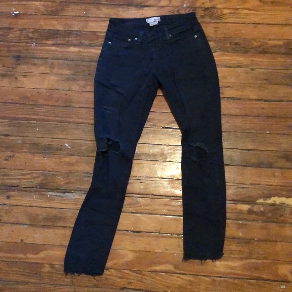 Distressed jeans